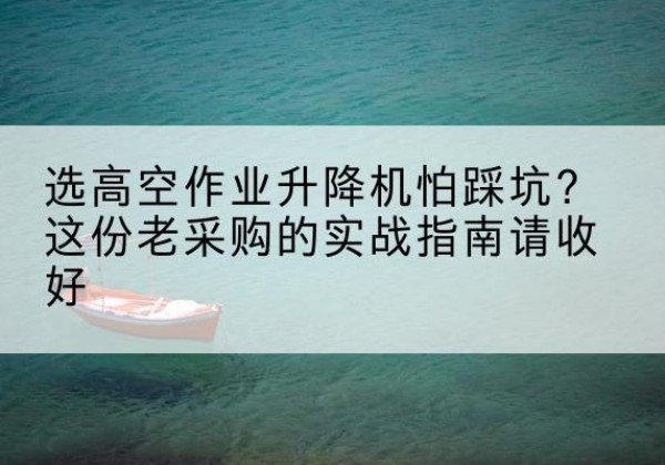 汉阳高空作业升降机厂家推荐-选高空作业升降机怕踩坑？这份老采购的实战指南请收好